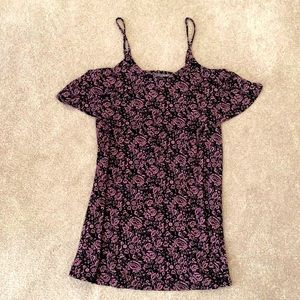 Express mini floral ruffle cami dress, size XS